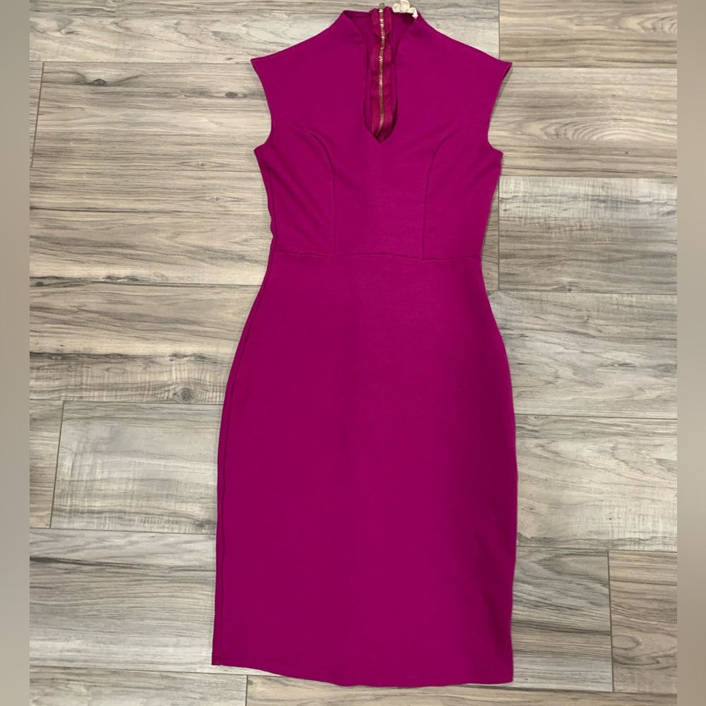 Fuchsia form fitting dress